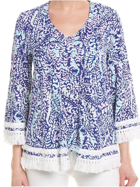 Lilly Pulitzer Sweaters - Lilly Pulitzer Gigi Knit Open Front Cardigan In Blue Grotto Move It Or Lose It
